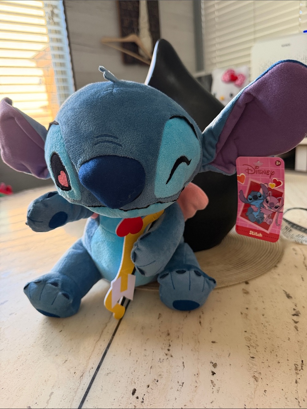 NWT Disney Stitch Cupid 12" Plush with Pink Wings and Bow & Arrow
